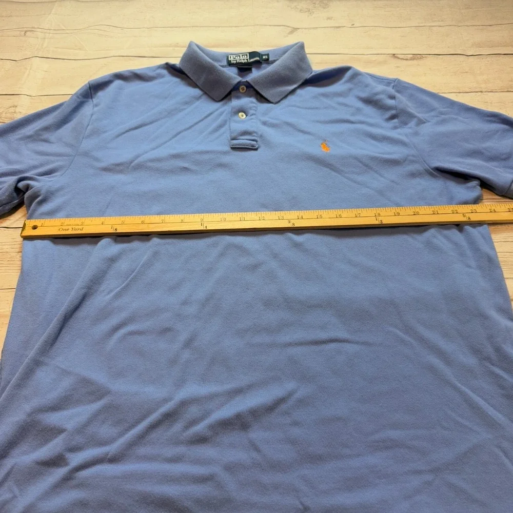 Polo Ralph Lauren‎ Short Sleeve 100% Cotton Blue Polo Shirt Men's Size XL